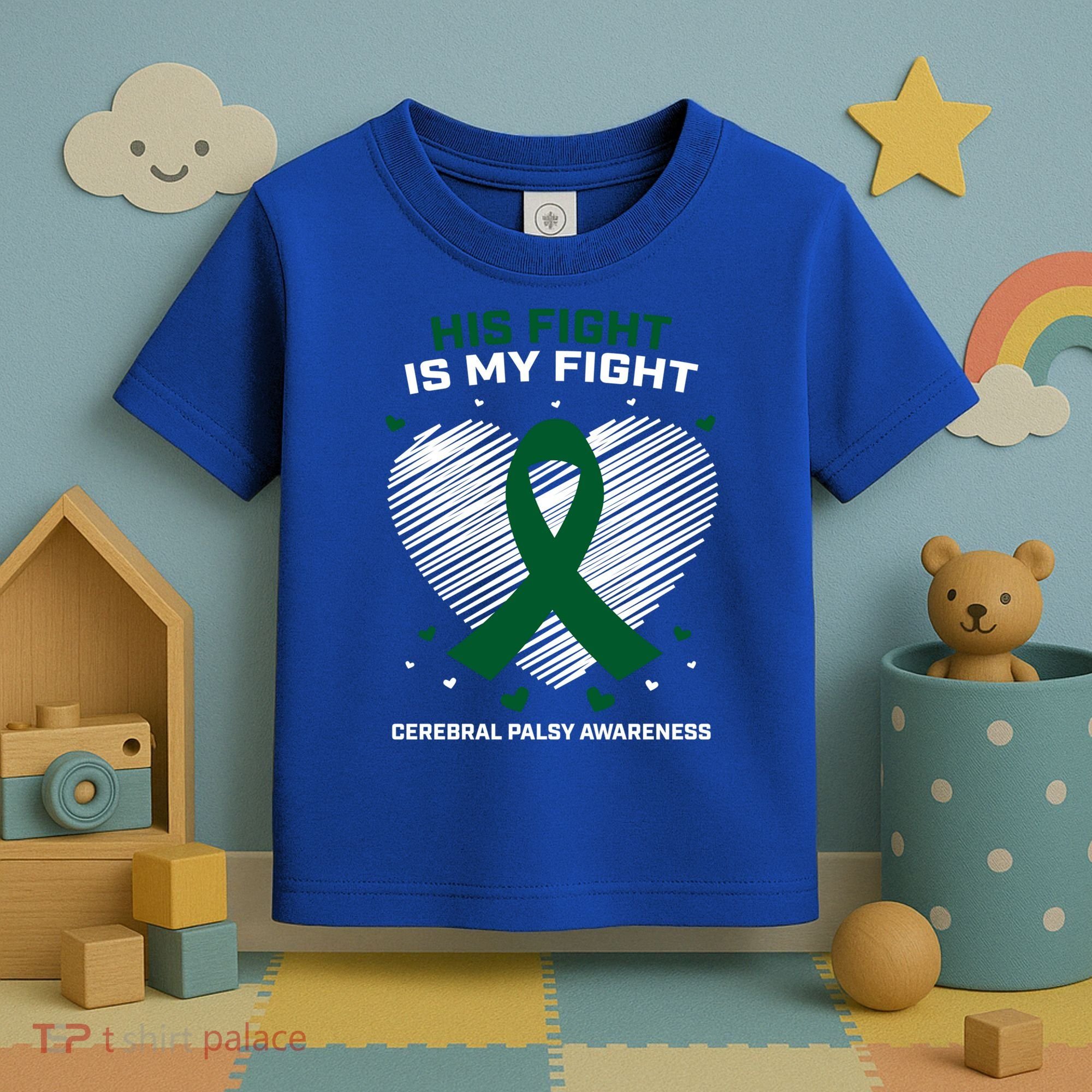 Brother Son His Fight Is My Fight Cerebral Palsy Awareness Gift Toddler T-Shirt