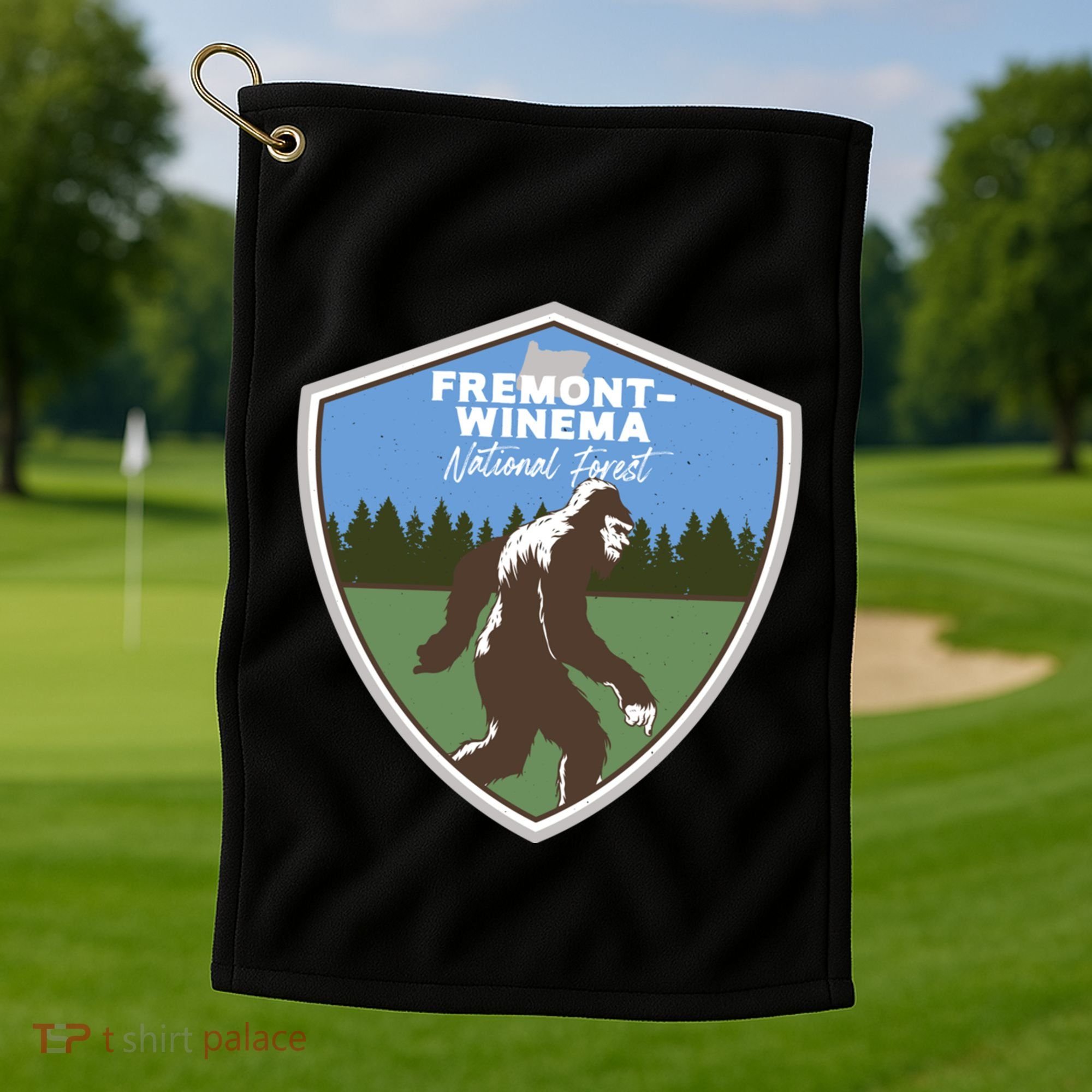 Bigfoot Sighting In Fremontwinema National Forest Oregon Gift Golf Towel