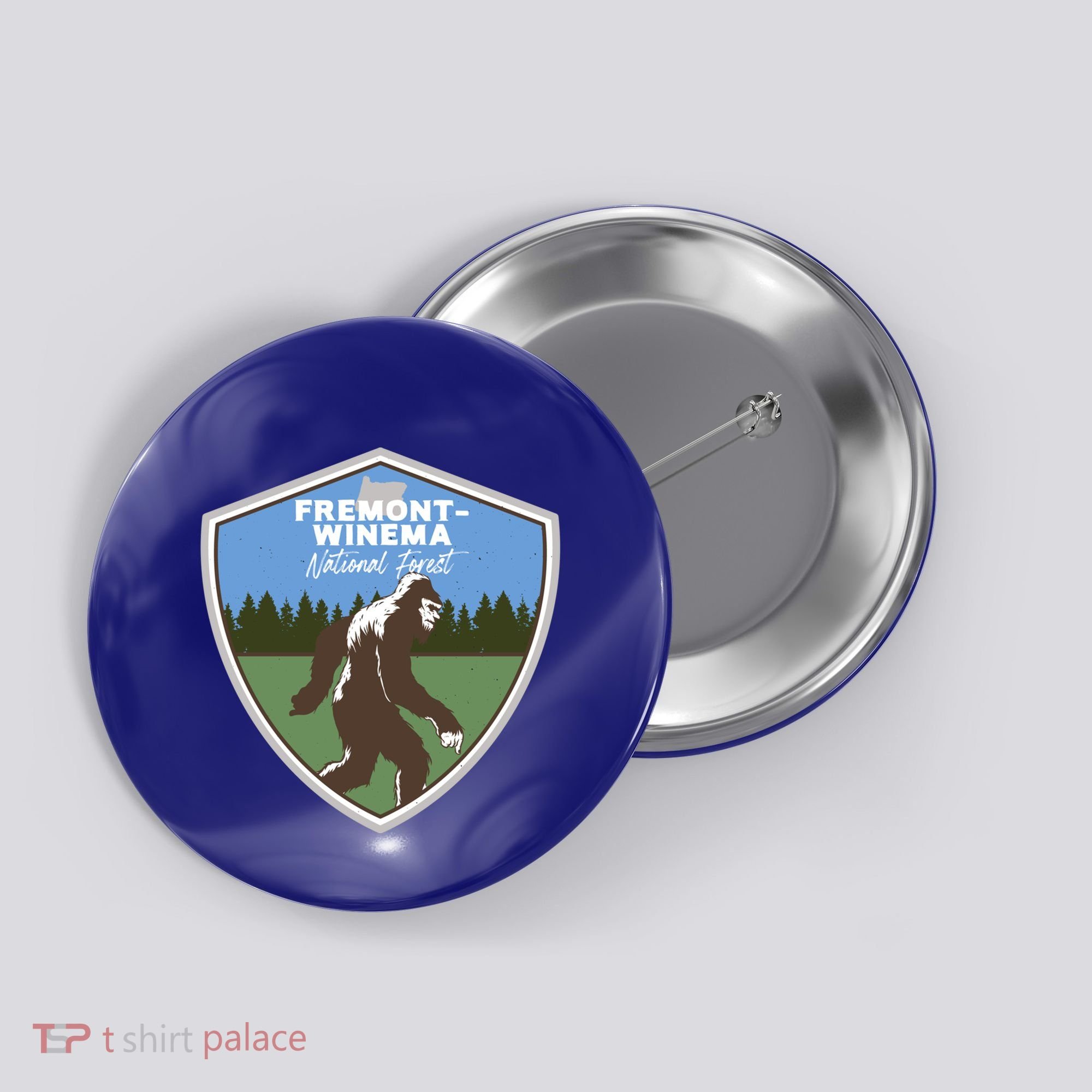 Bigfoot Sighting In Fremontwinema National Forest Oregon Gift Button