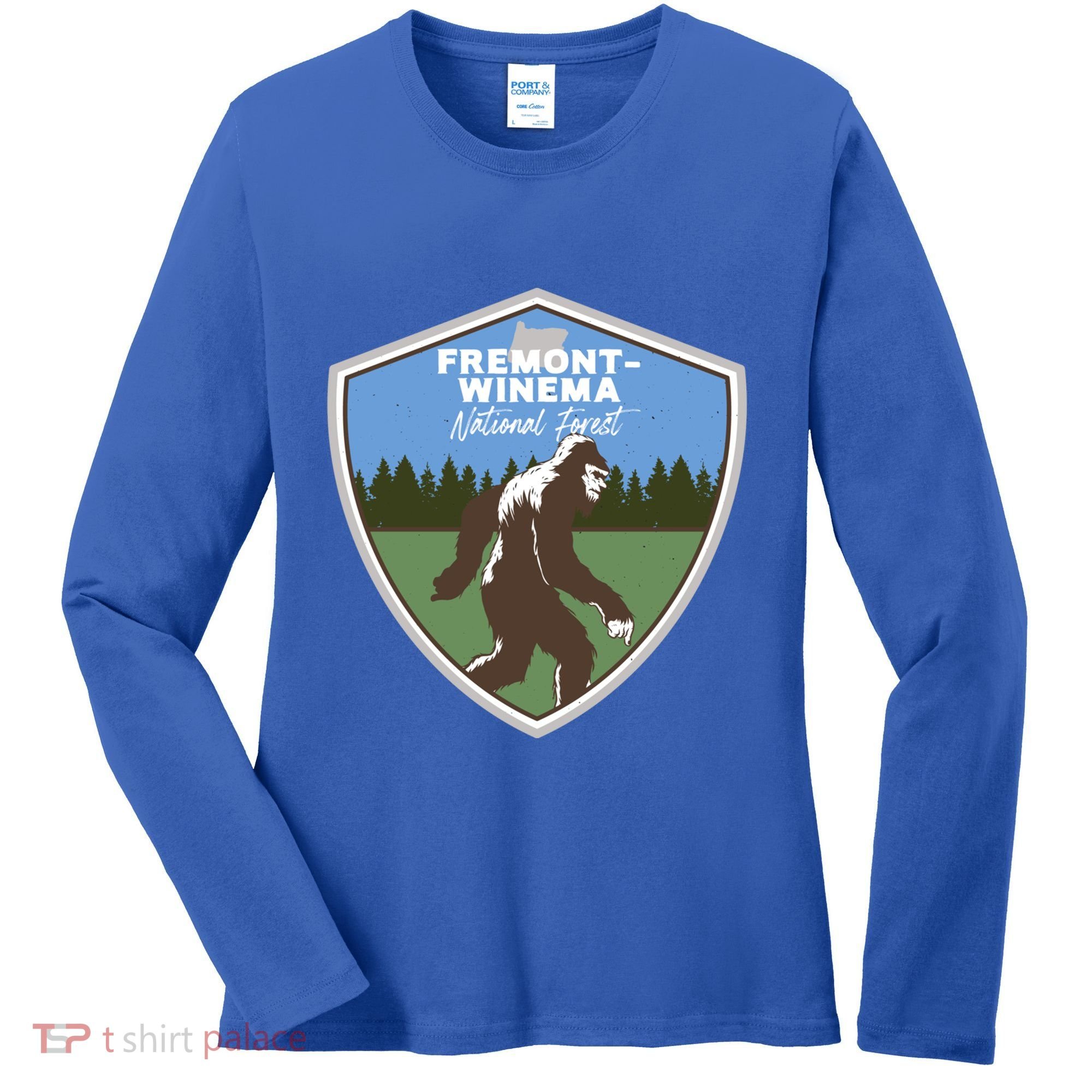 Bigfoot Sighting In Fremontwinema National Forest Oregon Gift Women's Long Sleeve Shirt