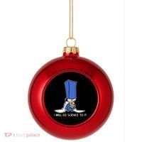 Biscuit Science I Will Do Science To It Plastic Christmas Ball Ornament thumb 0