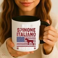 Best Spinone Italiano Dad Ever American Flag Dog Dad Coffee Mug thumb 3