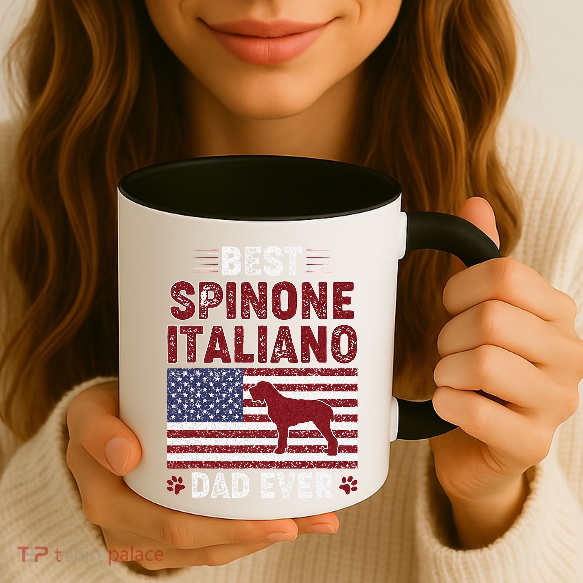 Best Spinone Italiano Dad Ever American Flag Dog Dad Coffee Mug