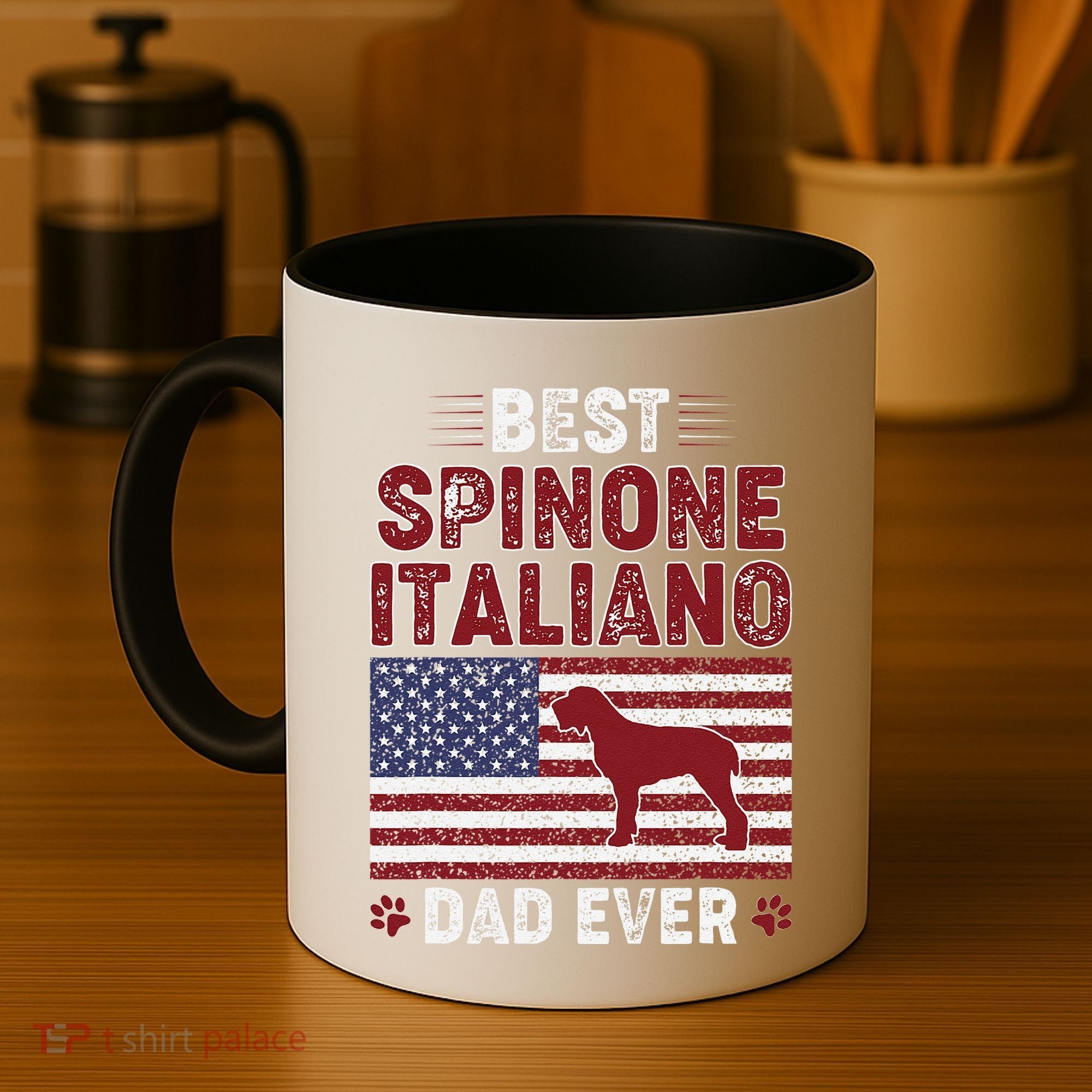 Best Spinone Italiano Dad Ever American Flag Dog Dad Coffee Mug
