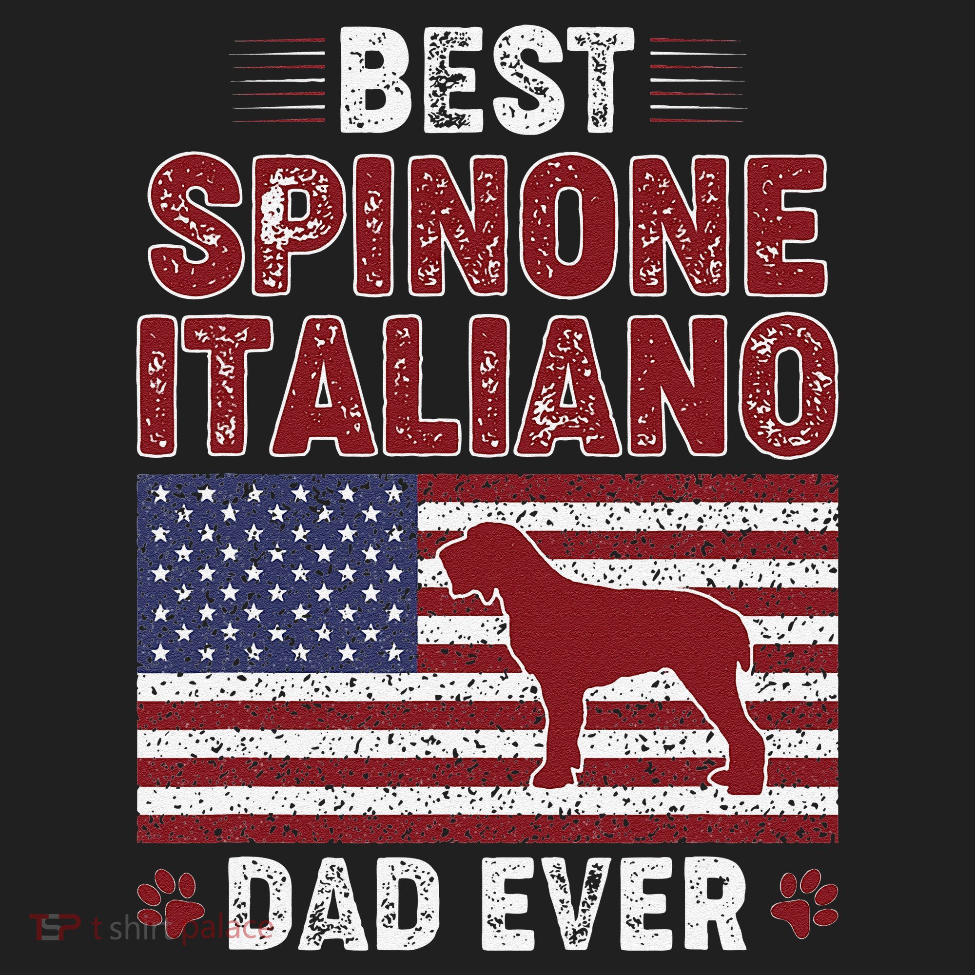 Best Spinone Italiano Dad Ever American Flag Dog Dad Hat