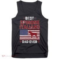 Best Spinone Italiano Dad Ever American Flag Dog Dad Tank Top thumb 0