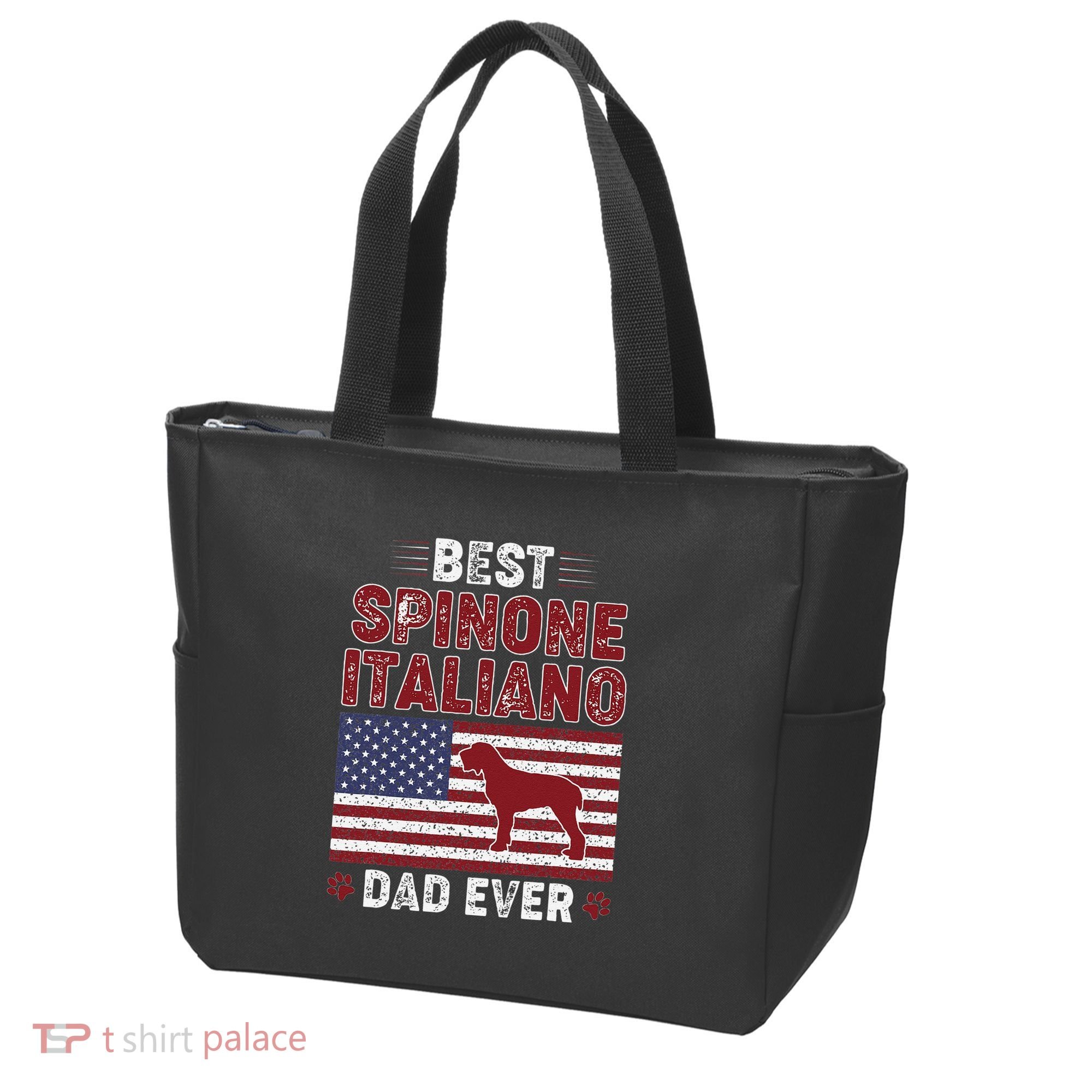 Best Spinone Italiano Dad Ever American Flag Dog Dad Tote Bag