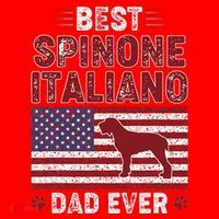 Best Spinone Italiano Dad Ever American Flag Dog Dad Santa Hat thumb 1