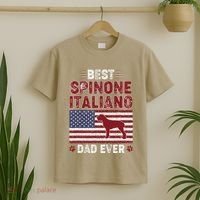 Best Spinone Italiano Dad Ever American Flag Dog Dad T-Shirt thumb 2