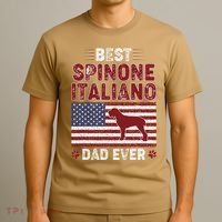 Best Spinone Italiano Dad Ever American Flag Dog Dad T-Shirt thumb 3