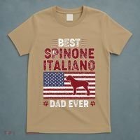 Best Spinone Italiano Dad Ever American Flag Dog Dad T-Shirt thumb 5