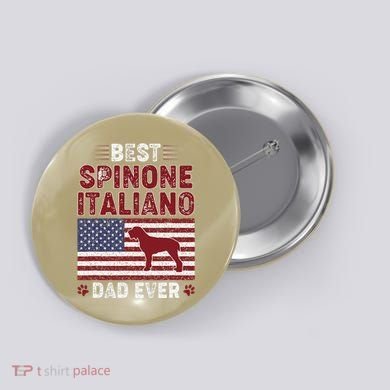 Best Spinone Italiano Dad Ever American Flag Dog Dad Button