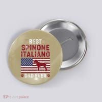 Best Spinone Italiano Dad Ever American Flag Dog Dad Button thumb 0