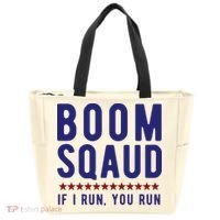 Boom Squad If I Run You Run Funny 4th Of July Tote Bag thumb 0