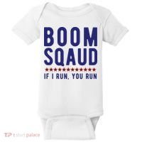 Boom Squad If I Run You Run Funny 4th Of July Baby Bodysuit thumb 0