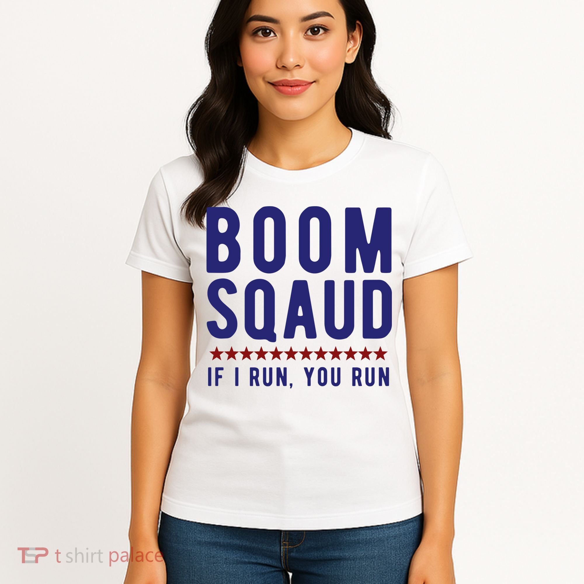 Boom Squad If I Run You Run Funny 4th Of July Women's T-Shirt