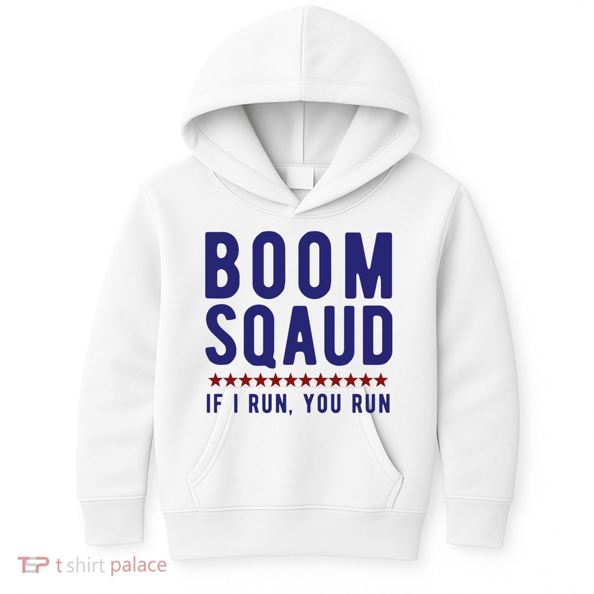 Boom Squad If I Run You Run Funny 4th Of July Kids Hoodie