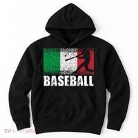 Baseball Sports Italy Flag Italian Baseball Hoodie thumb 0