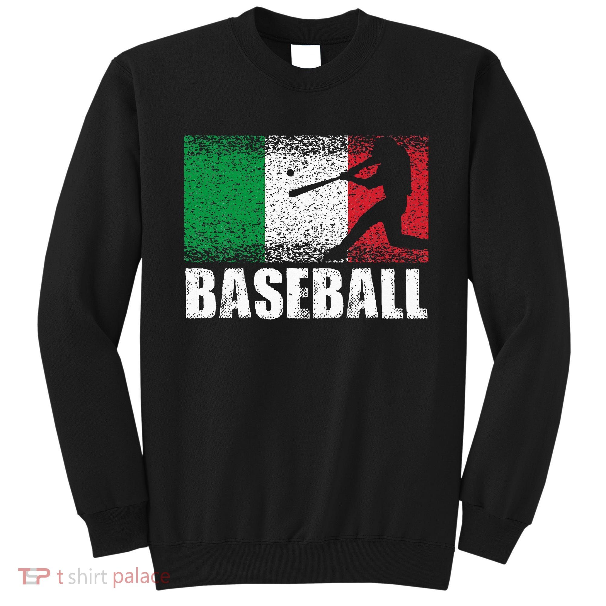 Baseball Sports Italy Flag Italian Baseball Sweatshirt