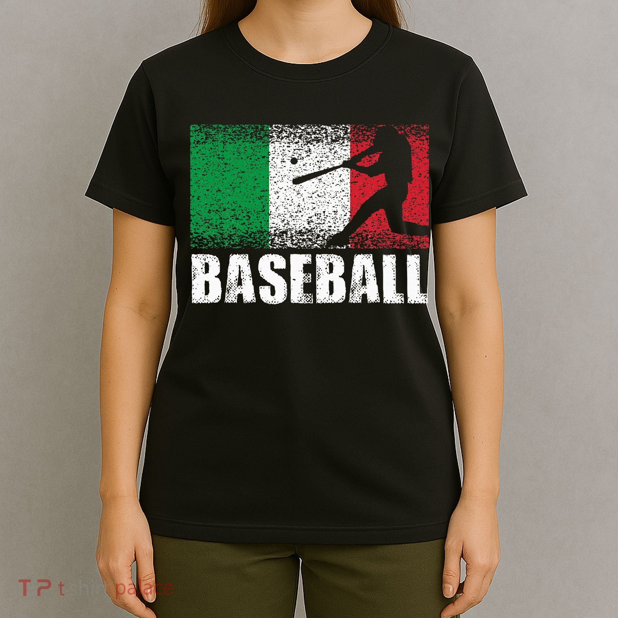 Baseball Sports Italy Flag Italian Baseball T-Shirt