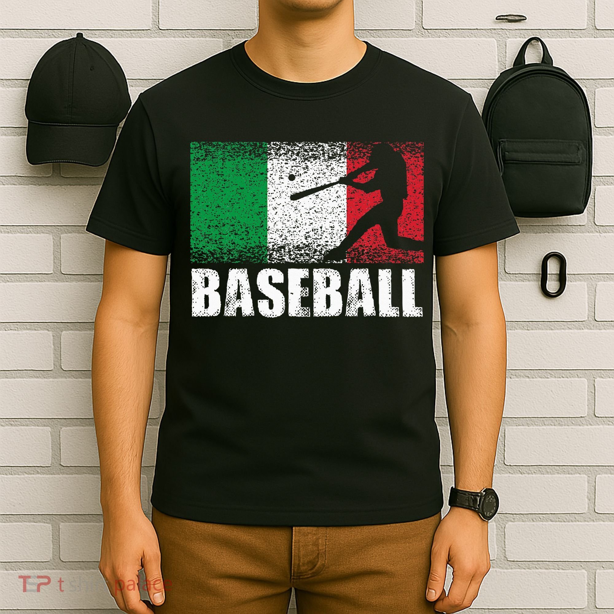 Baseball Sports Italy Flag Italian Baseball T-Shirt