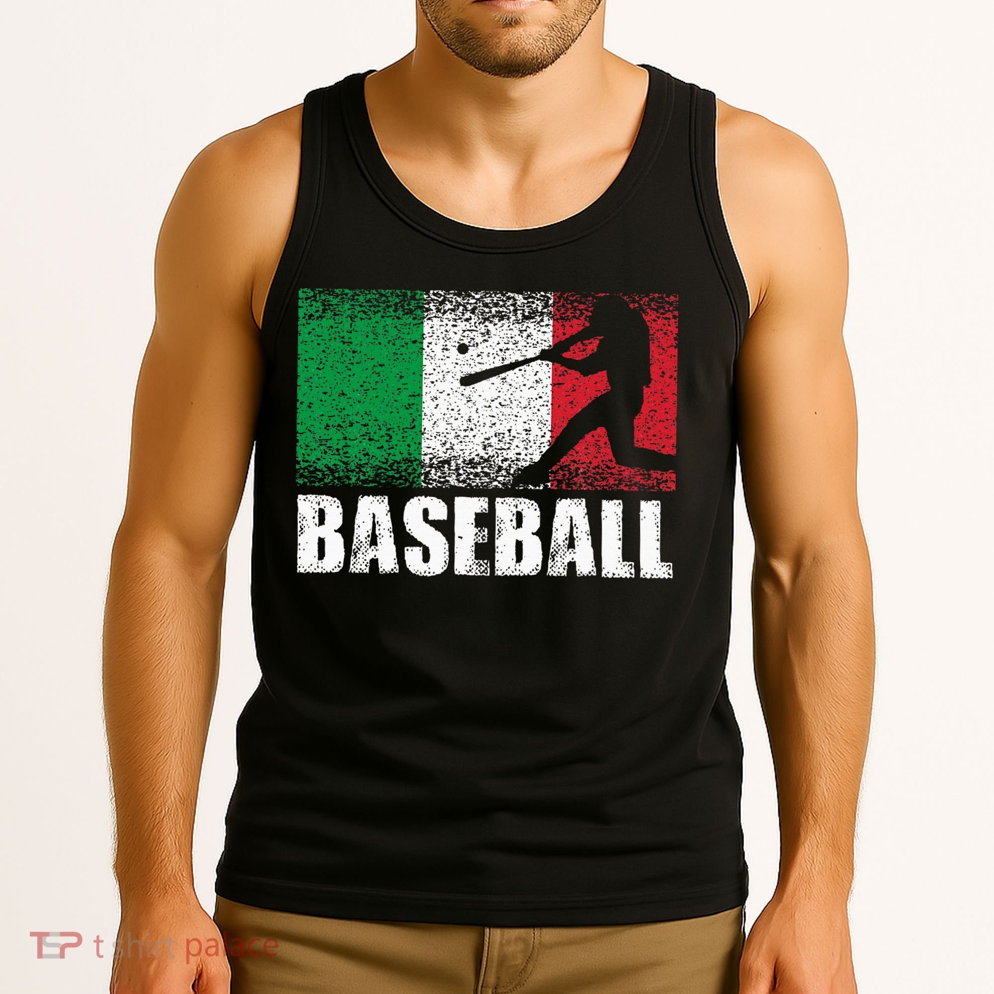 Baseball Sports Italy Flag Italian Baseball Tank Top