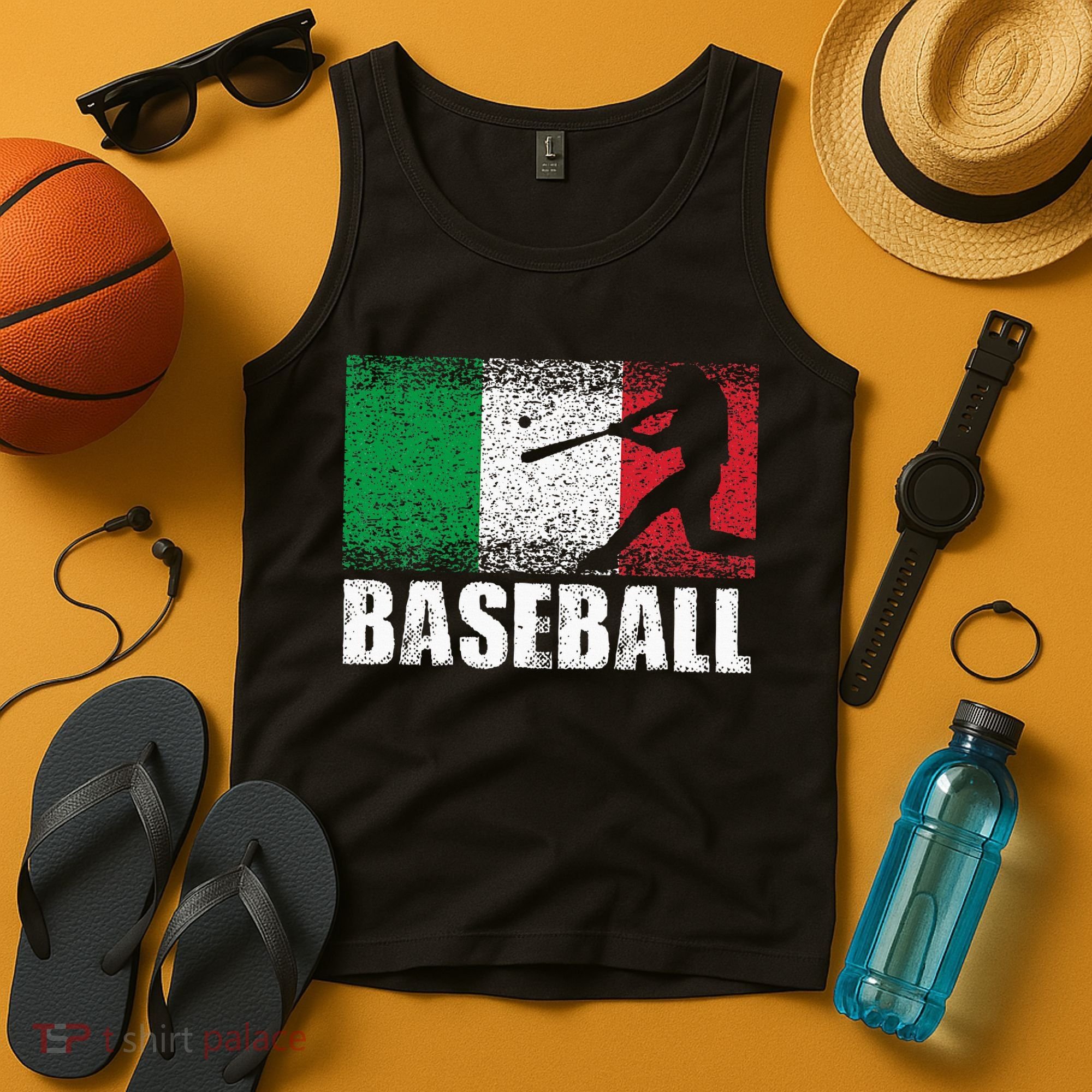 Baseball Sports Italy Flag Italian Baseball Tank Top