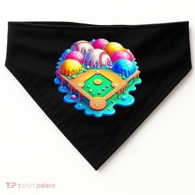 Baseball Stadiums Ice Cream Drip For USA-Made Doggie Bandana
