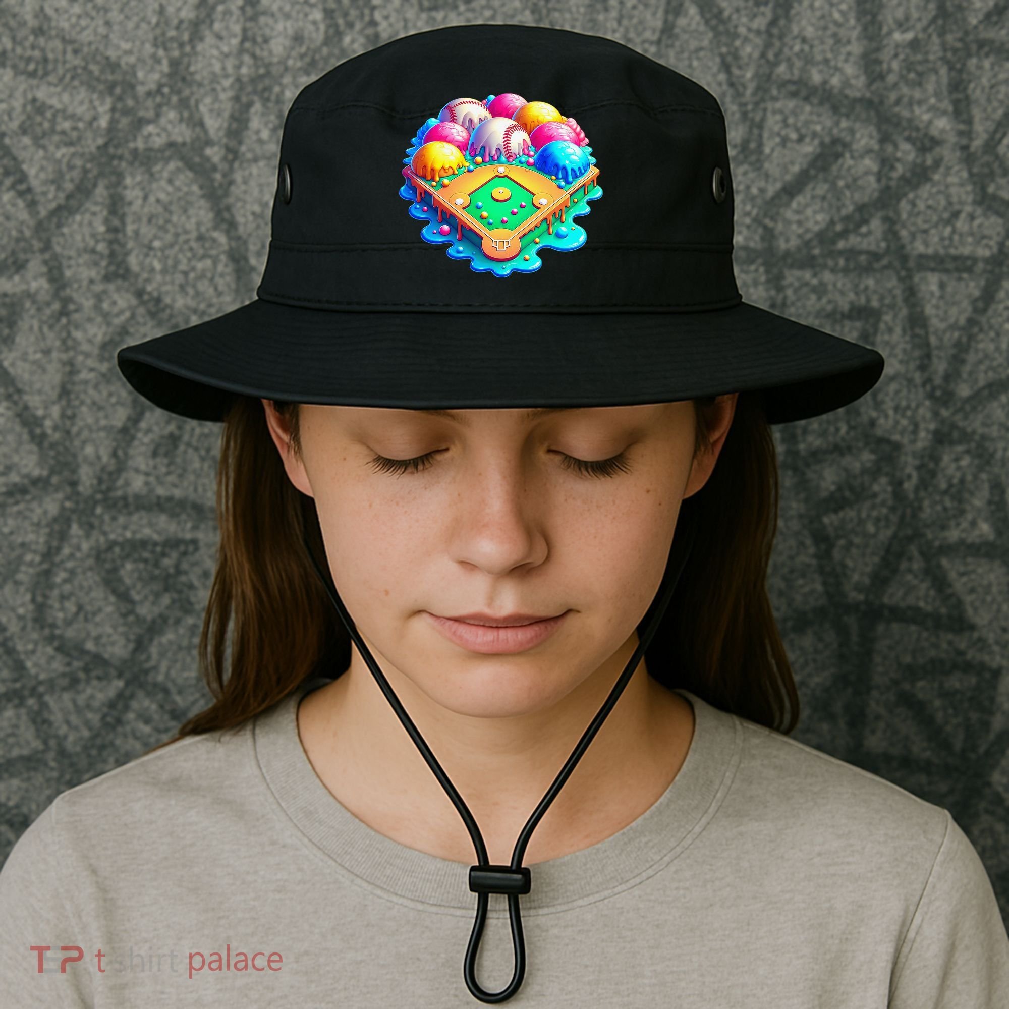 Baseball Stadiums Ice Cream Drip For Bucket Hat