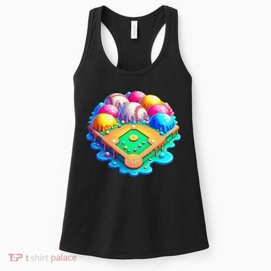Baseball Stadiums Ice Cream Drip For Women's Tank Top