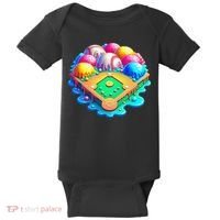 Baseball Stadiums Ice Cream Drip For Baby Bodysuit thumb 0