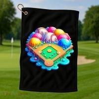 Baseball Stadiums Ice Cream Drip For Golf Towel thumb 1