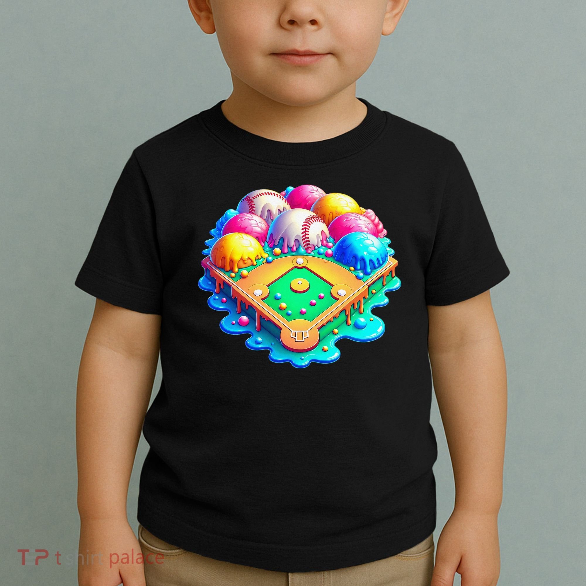 Baseball Stadiums Ice Cream Drip For Toddler T-Shirt