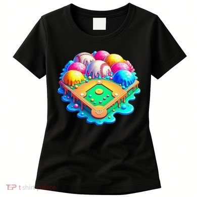 Baseball Stadiums Ice Cream Drip For Women's T-Shirt