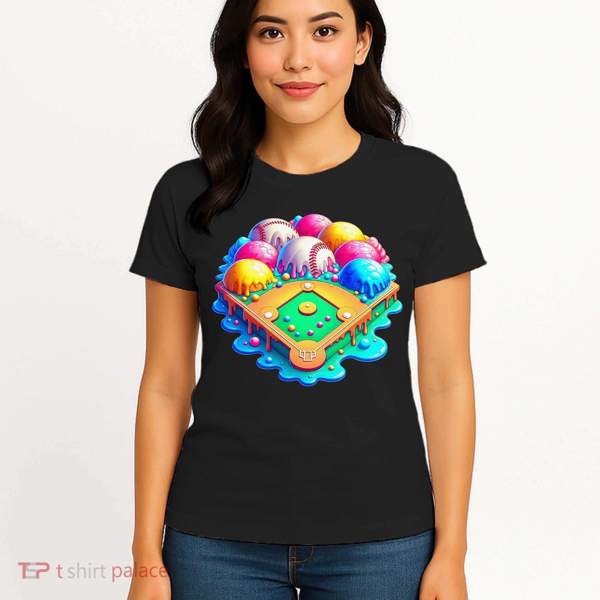 Baseball Stadiums Ice Cream Drip For Women's T-Shirt