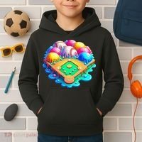 Baseball Stadiums Ice Cream Drip For Kids Hoodie thumb 2