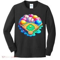 Baseball Stadiums Ice Cream Drip For Kids Long Sleeve Shirt thumb 0