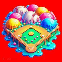 Baseball Stadiums Ice Cream Drip For Santa Hat thumb 1