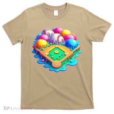 Baseball Stadiums Ice Cream Drip For T-Shirt