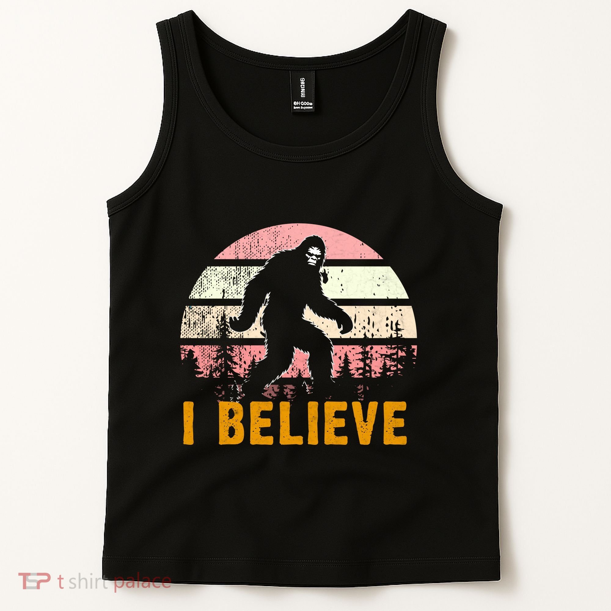 Bigfoot Squatch I Believe Bigfoot Tank Top