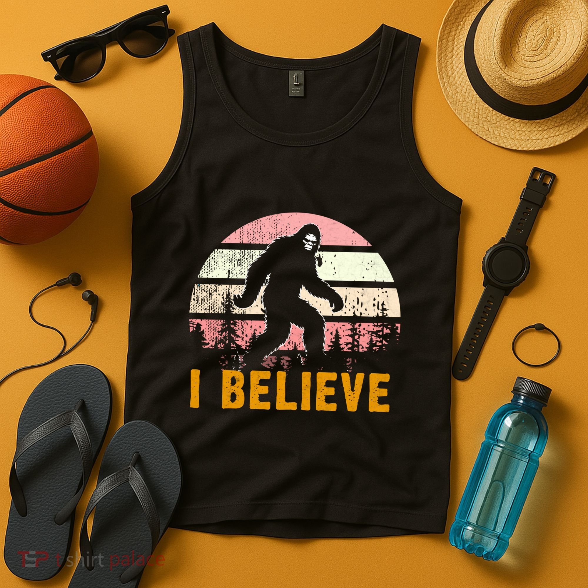 Bigfoot Squatch I Believe Bigfoot Tank Top
