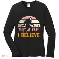 Bigfoot Squatch I Believe Bigfoot Women's Long Sleeve Shirt thumb 0