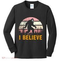 Bigfoot Squatch I Believe Bigfoot Kids Long Sleeve Shirt thumb 0