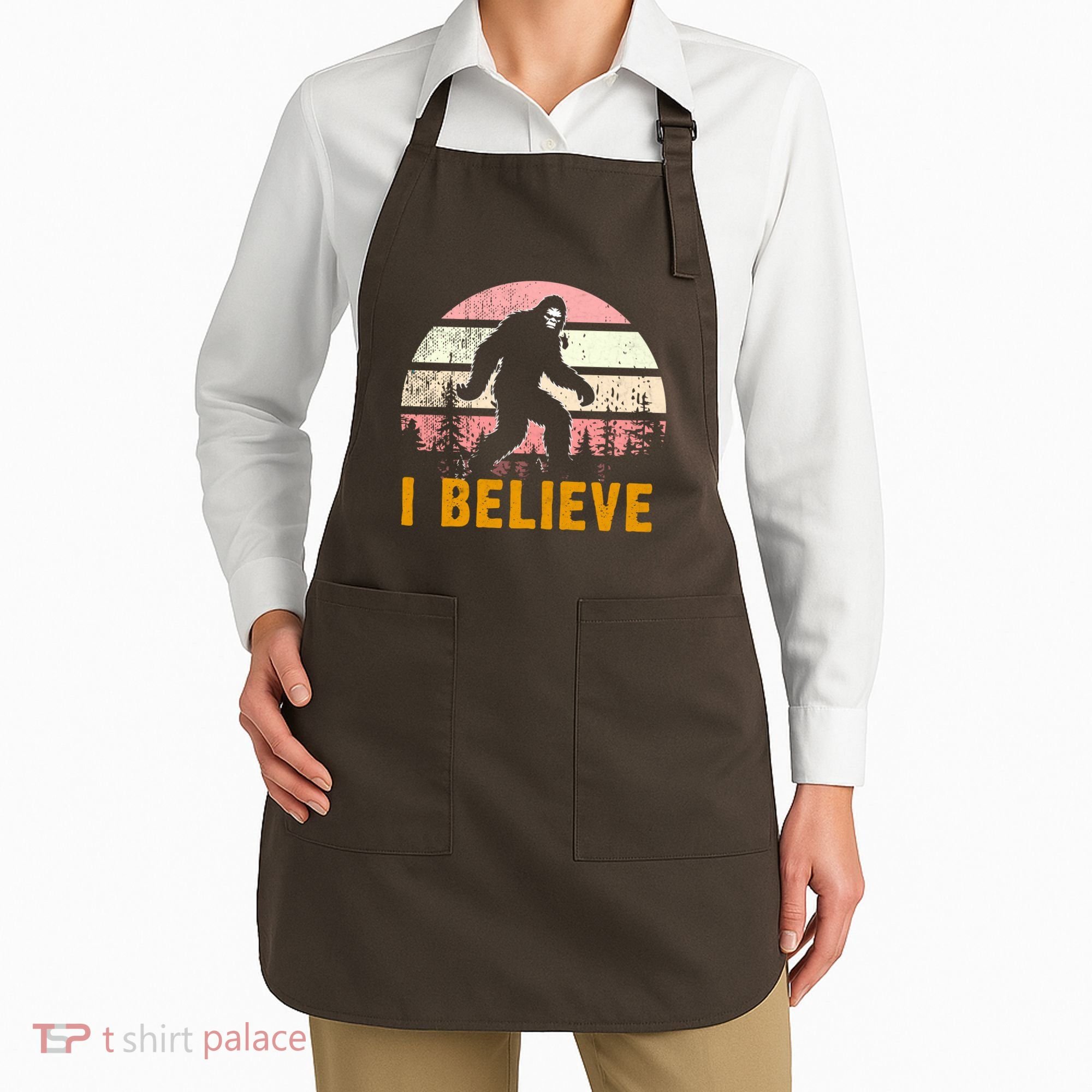 Bigfoot Squatch I Believe Bigfoot Apron