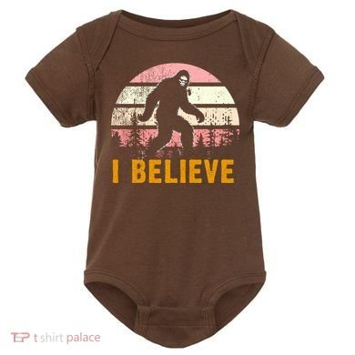 Bigfoot Squatch I Believe Bigfoot Baby Bodysuit