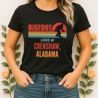 Bigfoot Sighting In Crenshaw Alabama Women's T-Shirt thumb 2