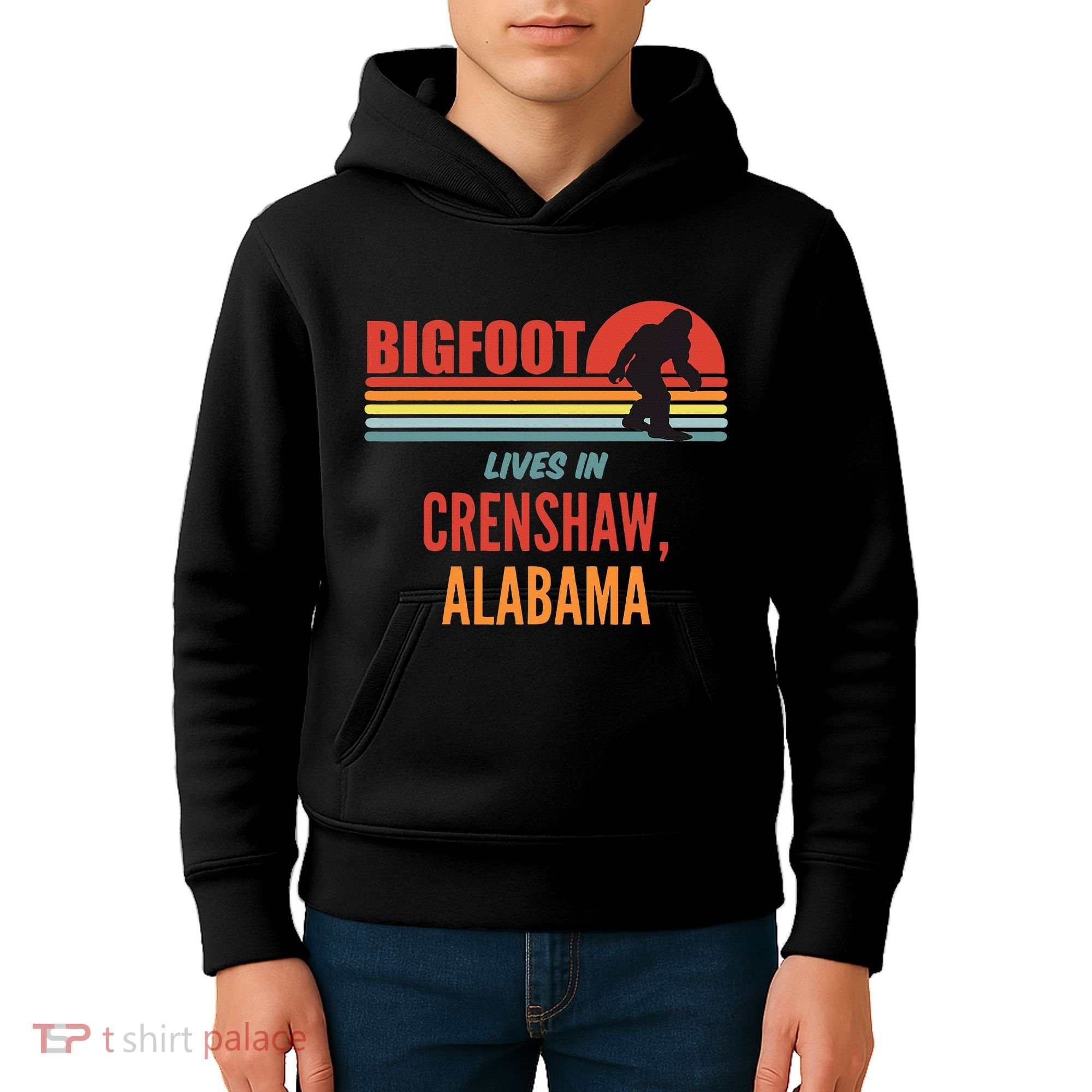 Bigfoot Sighting In Crenshaw Alabama Kids Hoodie