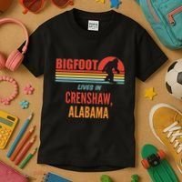Bigfoot Sighting In Crenshaw Alabama Kids T-Shirt thumb 3