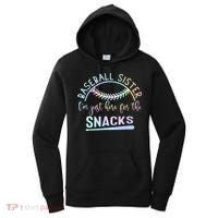 Baseball Sister Im Just Here For The Snacks Retro B Tie Dye Women's Hoodie thumb 0