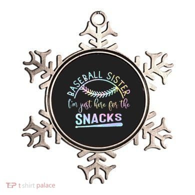 Baseball Sister Im Just Here For The Snacks Retro B Tie Dye Ornament